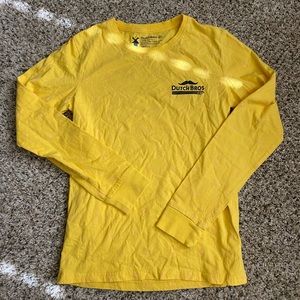 Dutch Bros yellow long sleeve tee
